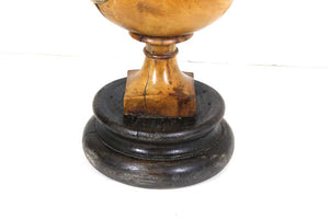 American Neoclassical Carved Fruit-Wood Urns with Gilt Bronze Handles (6719995773085)