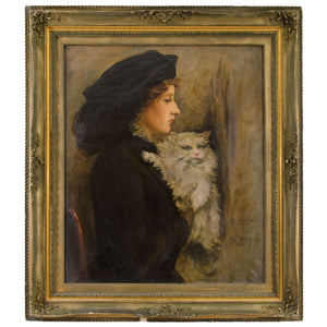 “The Aristocrats” Oil on Canvas by Stella C. Condon, 1913 (6719679791261)
