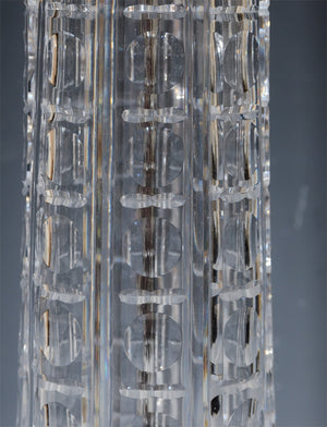Modern 1970s Beveled Glass Lamps, Pair (6719553929373)