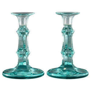Pair of Moser Czech Glass Candlesticks (7274820829341)