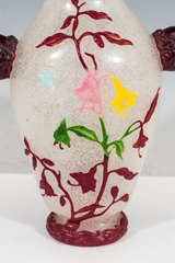 Circa 1890's Late Qing Dynasty Period (1644-1912) Chinese Cut-Glass Peking Vase with Decorative Floral Motif (6719631261853)