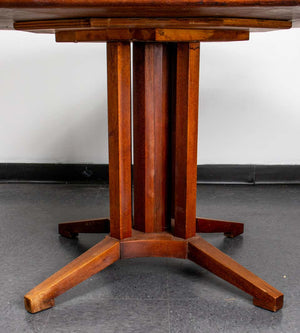 Harvey Probber Mid-Century Modern Burlwood Dining Table with Travertine Insert (6720018186397)