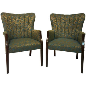 Hollywood Regency Pair of Dorothy Draper Style Fan Back Armchairs (6720002719901)
