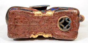 Chinese Cloisonne Sculptural Horse Incense Holders, Pair (6719657705629)