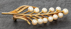Vintage 14K Yellow Gold Pearl Pin / Brooch (6955027234973)