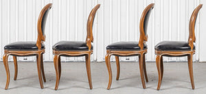 French Provincial Style Fruitwood Side Chairs, 4 (8043191796019)