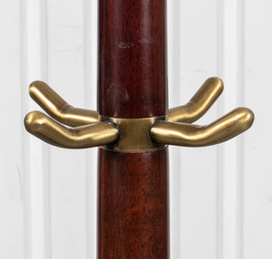 Wood And Brass Coat / Hat Rack (7231976145053)
