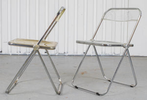 Piretti Castelli Lucite 'Plia ' Folding Chairs, 4 (7414240641181)