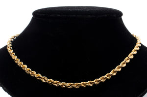 14K Yellow Gold Rope Chain Necklace (7192801673373)