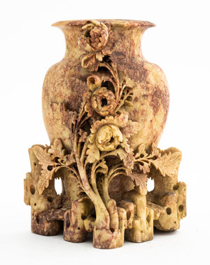 Chinese Carved Soapstone Vase (7272295760029)