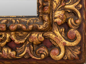 Southeast Asian Red-ground & Parcel-Gilt Mirror (7366779469981)