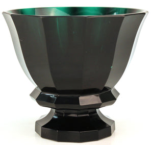 Josef Hoffmann Wiener Werkstatte Glass Vase in Dark Green (6719858180253)