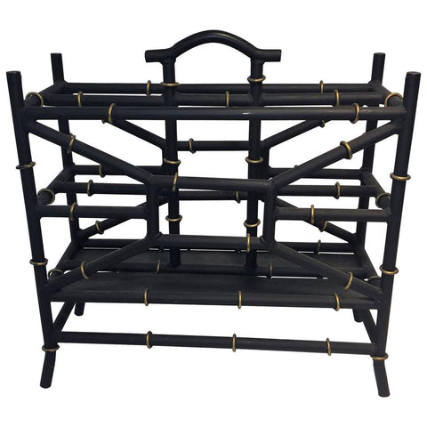 Maison Bagues Style Magazine Rack in Faux Bamboo