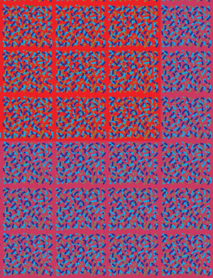 Michael Zenreich Conceptual Abstract Digital Print "Confetti Red Square V2" (6719929254045)