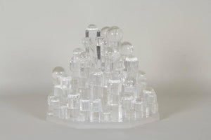 Lucite Sculpture with Geometric Forms in Lucite, 1970s (6719685034141)