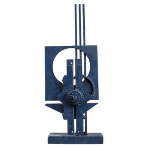 Modern Blue Monochrome Abstract Steel Sculpture (6720067535005)