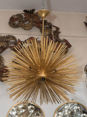 Late 20th Century Italian Sputnik Chandelier in Brass (6719572902045)