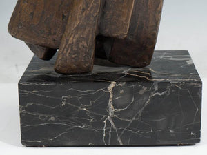 Abstract Bronze Sculpture on Marble Base by D. Angelo, Signed (6719660425373)