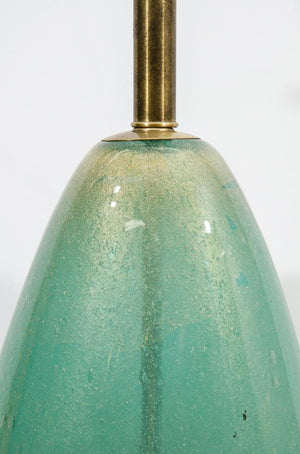 Flavio Poli for Seguso Modern Green Murano Glass Drop Lamp (6719636439197)