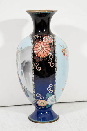 Japanese Meiji Period Cloisonne Vase Featuring Samurai (6719627395229)