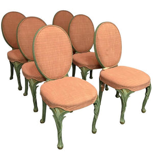 Serge Roche Style Frond Chairs, Suite of Six (6719817973917)