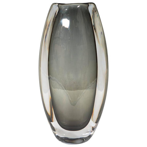 Nils Landberg for Orrefors Smoked ‘Sommerso’ Glass Vase