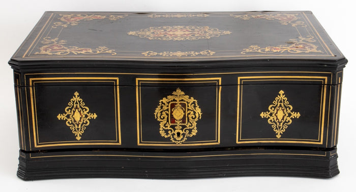 Antique Napoleon III Boulle Style Writing Box