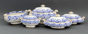 Royal Worcester Blue & White Soup Tureens, 5