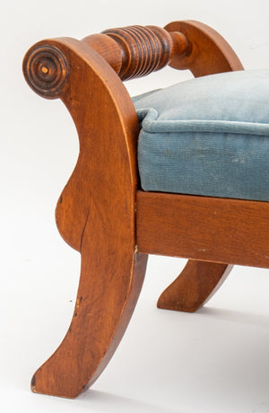 Regency Style Walnut Footstool (8920559747379)