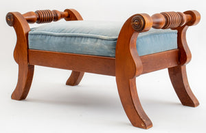Regency Style Walnut Footstool (8920559747379)