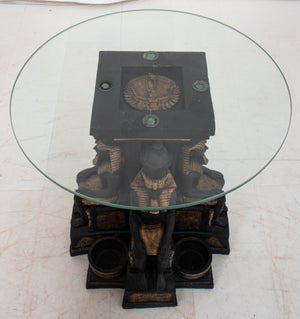 Egyptian Revival Style End Table, 20th c (8920558862643)