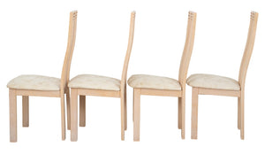 Post Modern Cerused Wood Tall Back Chairs, 4 (8920559780147)