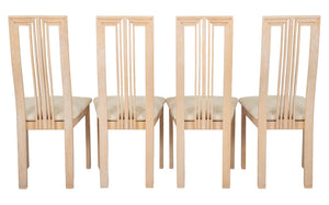 Post Modern Cerused Wood Tall Back Chairs, 4 (8920559780147)