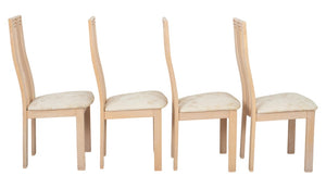 Post Modern Cerused Wood Tall Back Chairs, 4 (8920559780147)