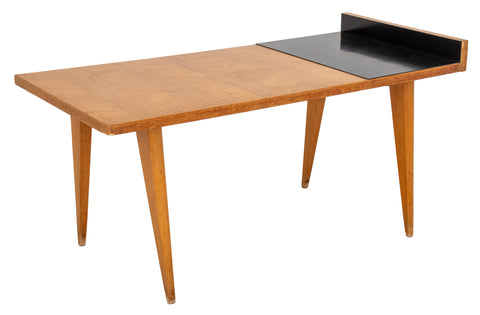 French Modern Ash and Laminate Low Table, 1950s