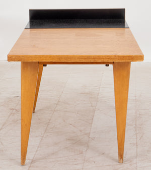 French Modern Ash and Laminate Low Table, 1950s (8920561451315)