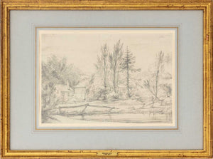 Benjamin West Cottage Amongst the Trees Pencil