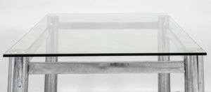Mies van der Rohe Style Steel and Glass Desk (8920564924723)