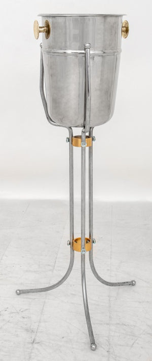 Stainless Steel Wine Cooler on Stand, 20th C (8920558666035)