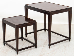 Art Deco Style Burlwood Nesting Tables, Two (8920553586995)