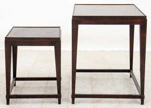 Art Deco Style Burlwood Nesting Tables, Two (8920553586995)