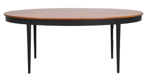 Rustic Painted Wood Ovoid Dining Table (8920565645619)