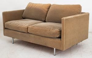 Knoll Style Sage Green Velvet Upholstered Sofa (8920567251251)