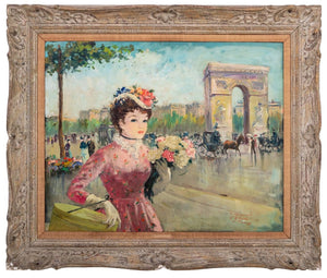 Maurice Renard "L'Etoile a Paris" Oil on Canvas (9821282992435)