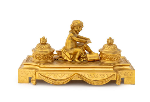 Maison Boin-Taburet French Ormolu Bronze Inkstand