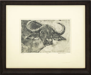 Karla M. Parker "Cape Buffalo" Etching (9801028469043)