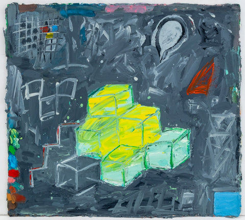 Elfi Schuselka Abstract Composition Oil Canvas