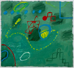 Elfi Schuselka Abstract Composition Oil on Canvas (9768079294771)