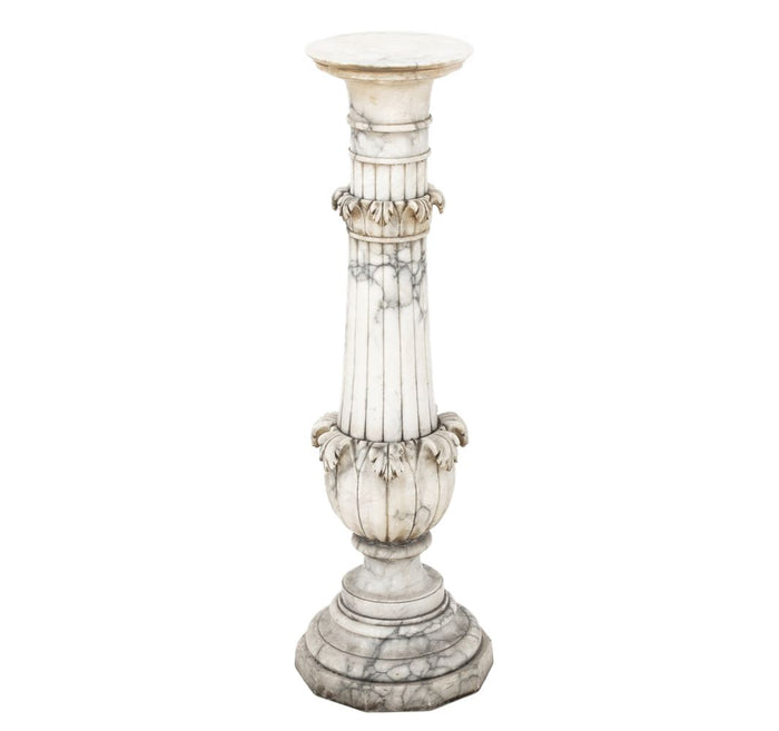 Neoclassical Alabaster Pedestal