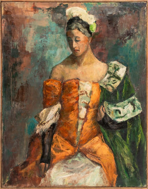 Joanne Lautz "Leona in Orange and Green..." Oil (9883982954803)